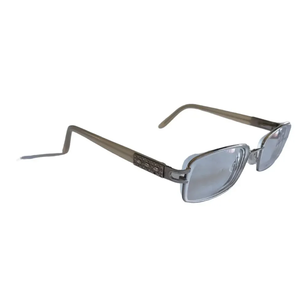 Sophia Loren Rhinestone Studded Beau Rivage Satin Gold Eyewear Glasses Frames